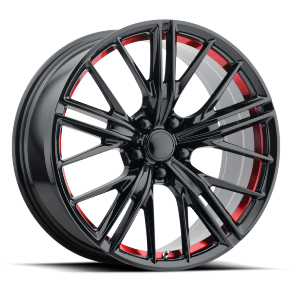 PR194 Gloss Black Red-Machined