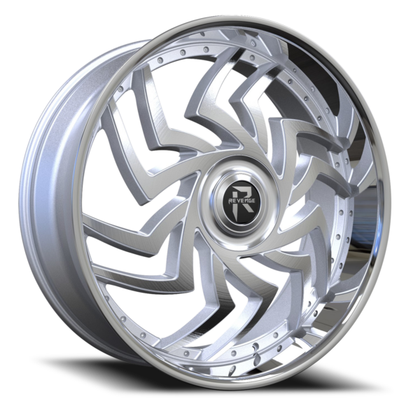 Brushed Silver Chrome-Stainless Steel-Lip