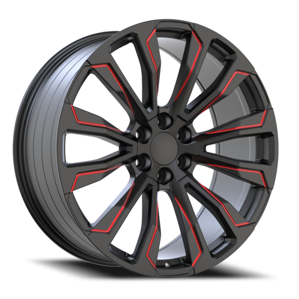 Black Red-Milled Wheels