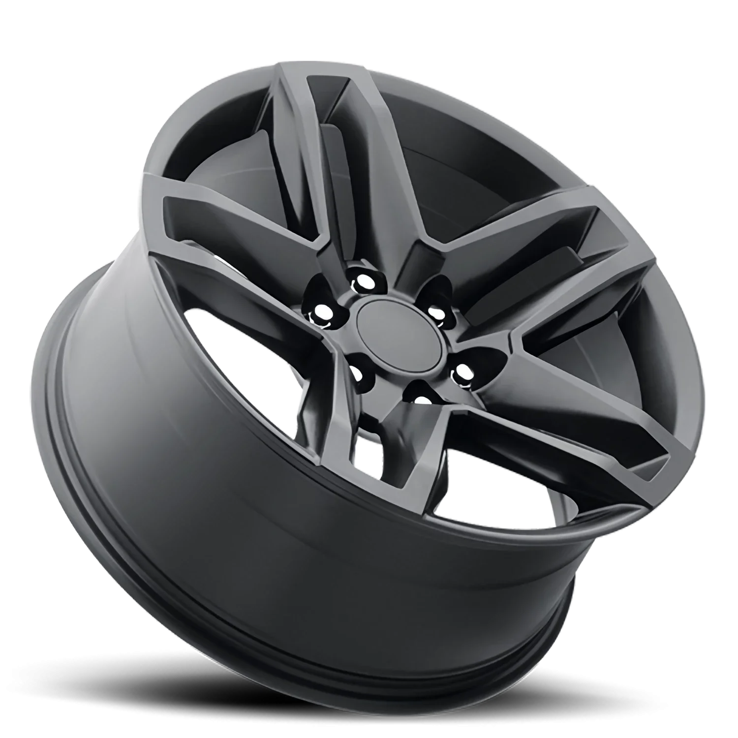 Factory Reproductions FR 94 Cheverolet Silverado Z71 Split 5 Replica SB 22x9 5x139.7 +15 Black - Image 2