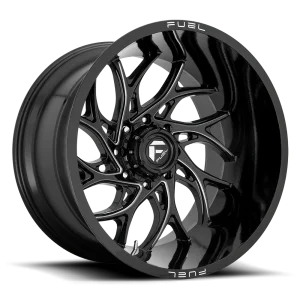 Fuel Runner Dually D741 22x8.25 8x210 -220 Gloss Black / Milled