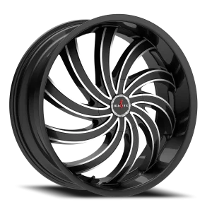 Strada Flame 22x9.5 5x115 +15 Black