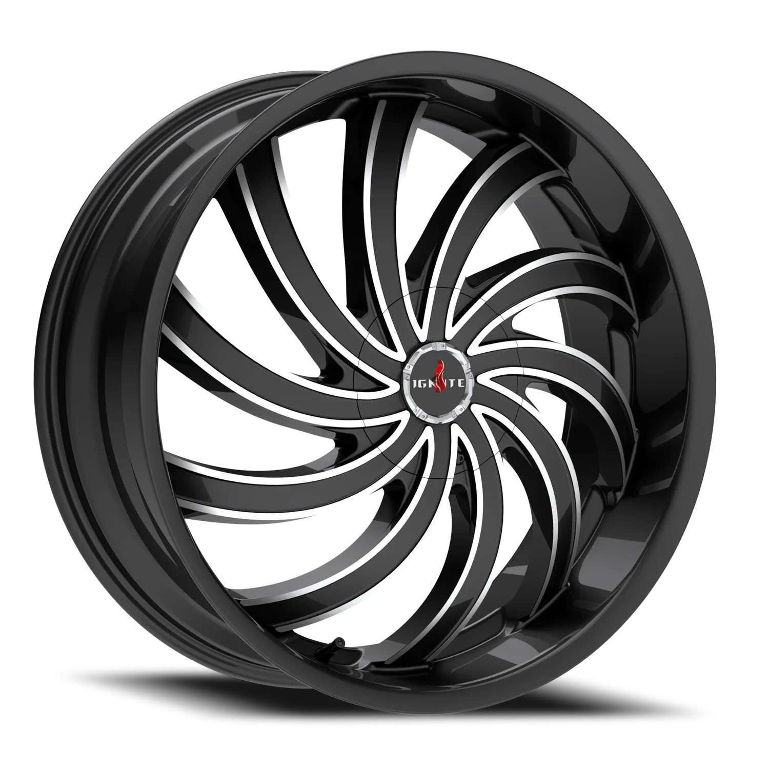 Strada Flame 22x9.5 5x115 +15 Black