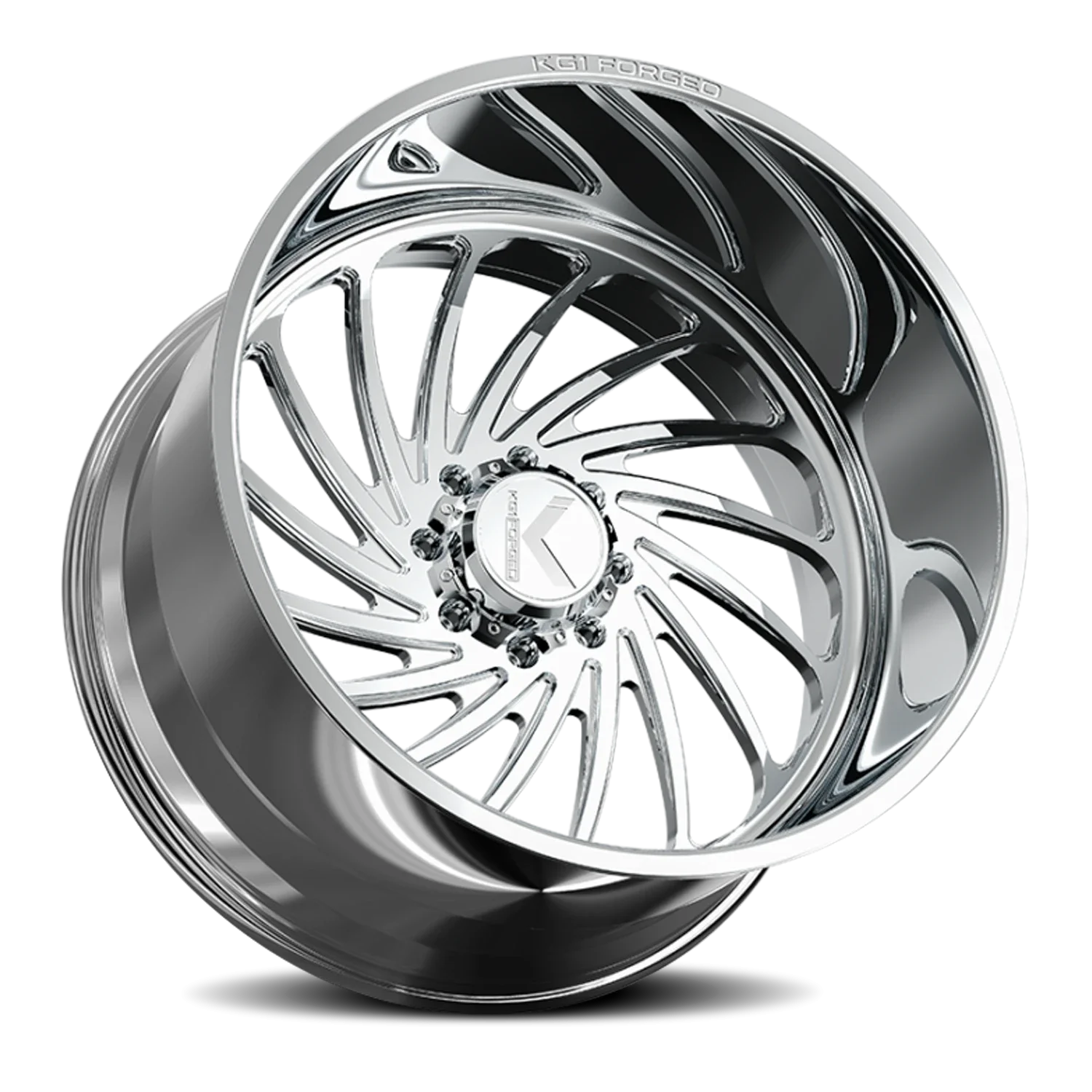 KG1 Forged Bender KF023 26x14 8x165.1 -76 Polished - Image 2