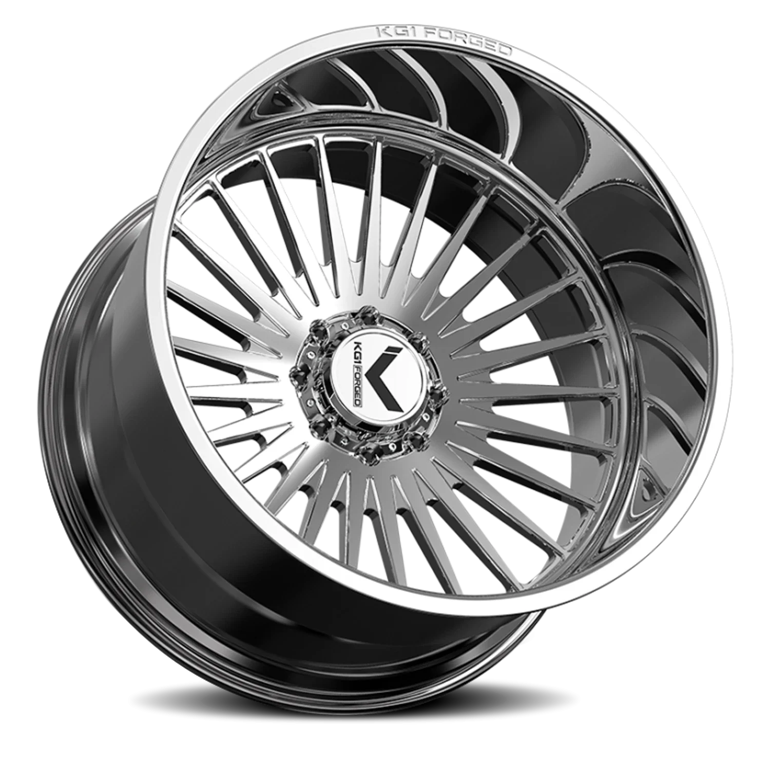 KG1 Forged Czar KC060 24x14 8x165.1 -76 Polished - Image 2