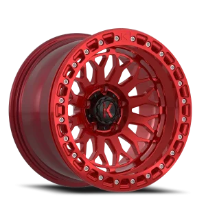 KG1 Forged Diamonhead Beadlock KO700 17x9 5x127 -15 Red