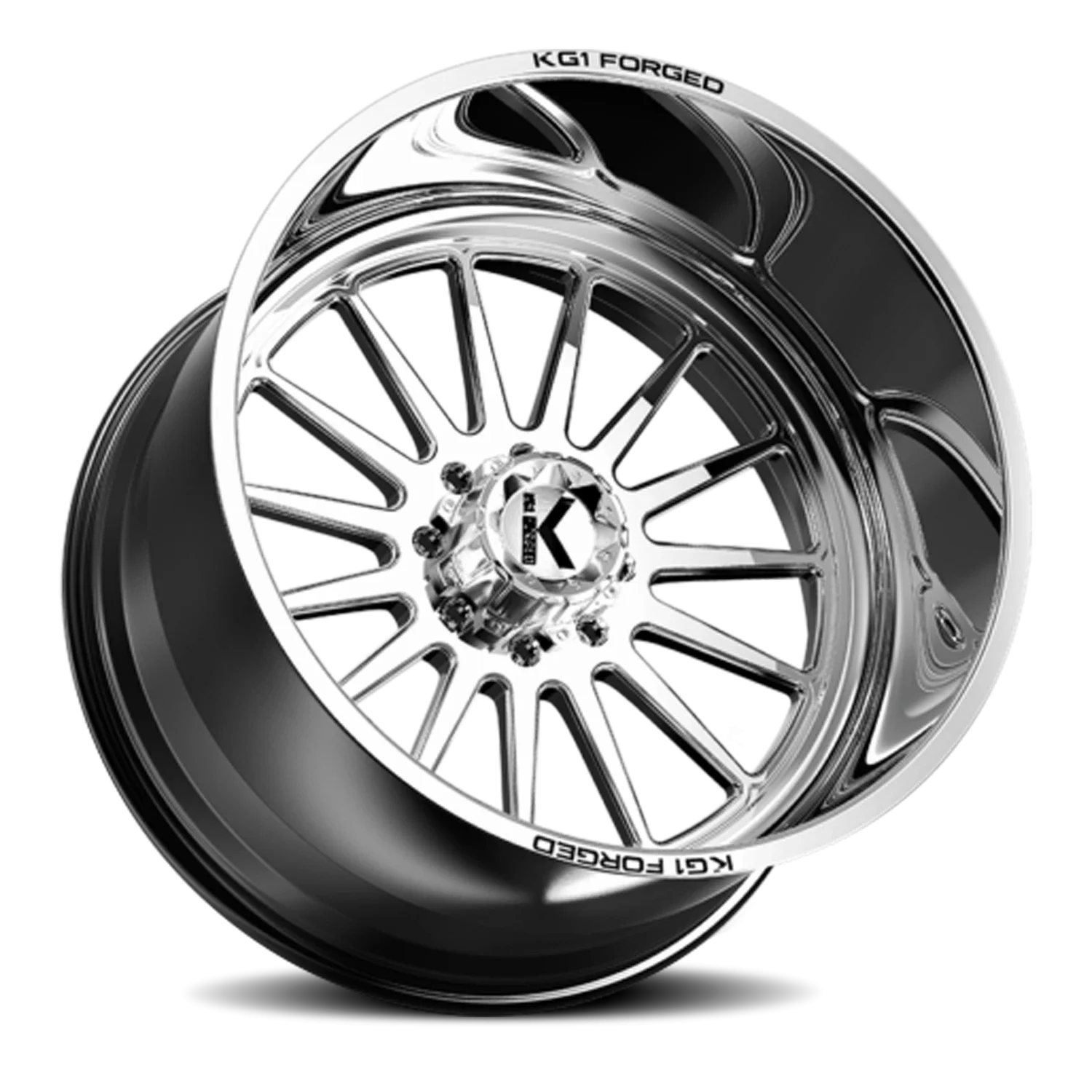 KG1 Forged Rays KF016 24x12 6x139.7 -44 Polished - Image 2