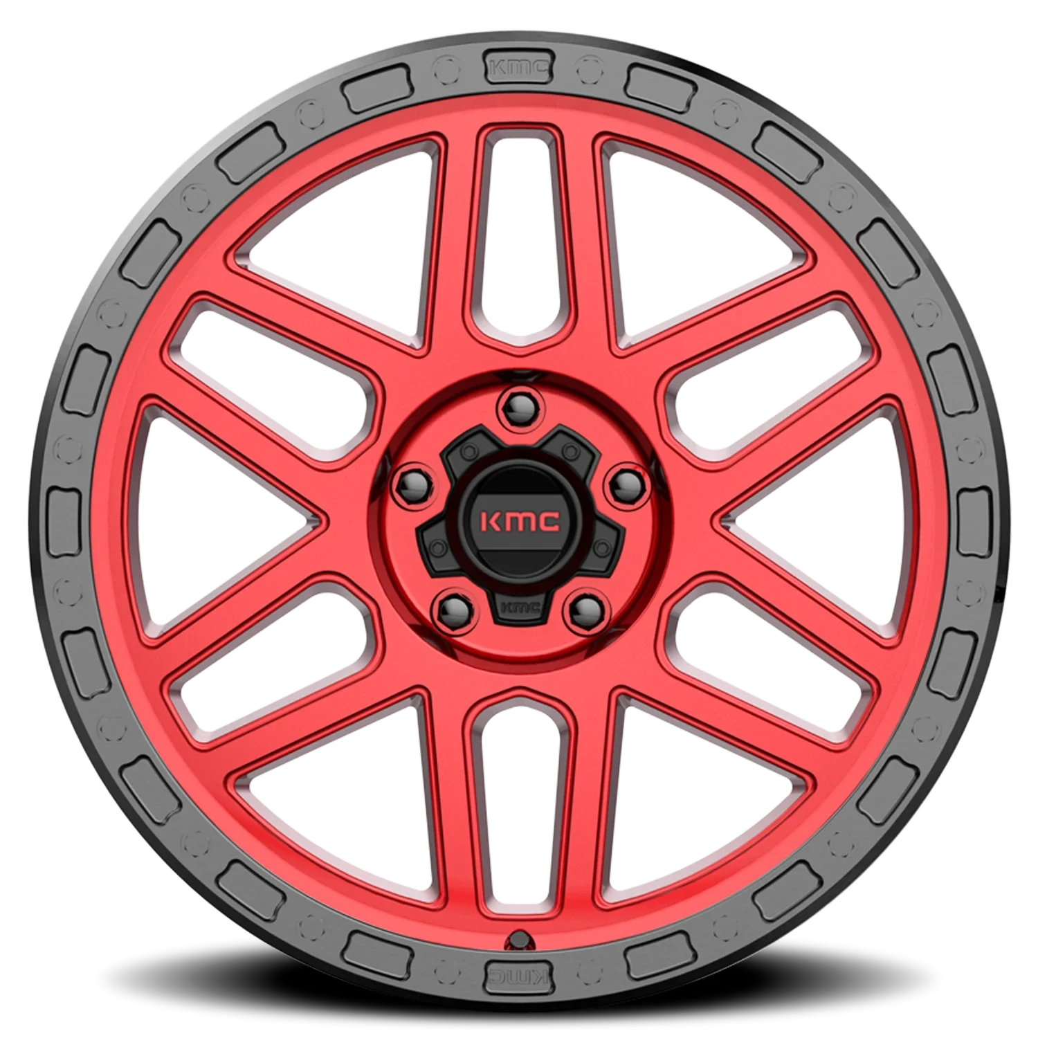 KMC Mesa KM544 RD 17x9 5x127 -12 Red - Image 3