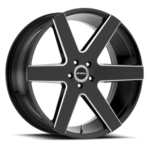 Strada Coda 22x9.5 6x139.7 +24 Black