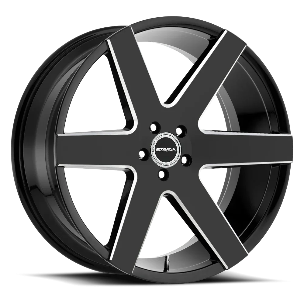 Strada Coda 22x9.5 6x139.7 +24 Black