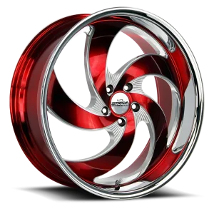 Strada Street Classics Retro 5 22x9 5x120 +25 Red