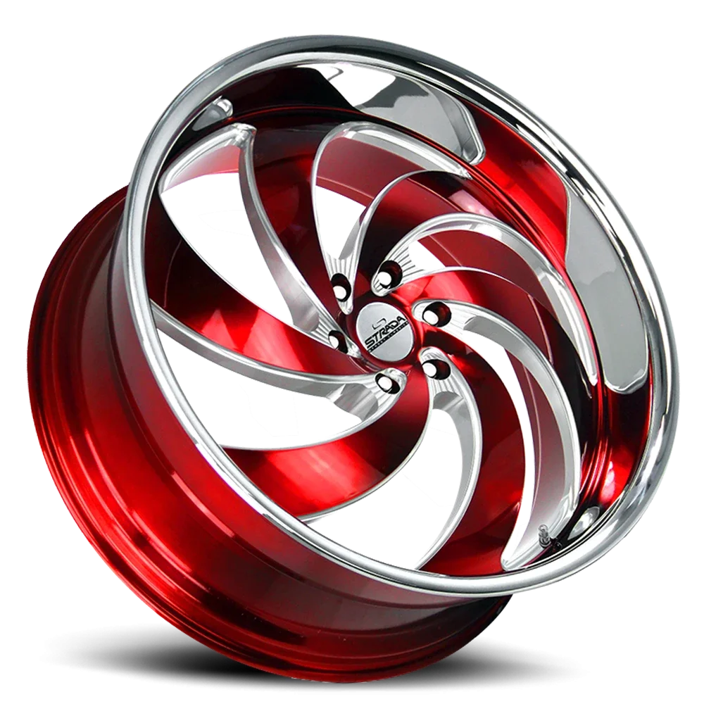 Strada Street Classics Retro 6 24x10 6x135 +24 Red - Image 2