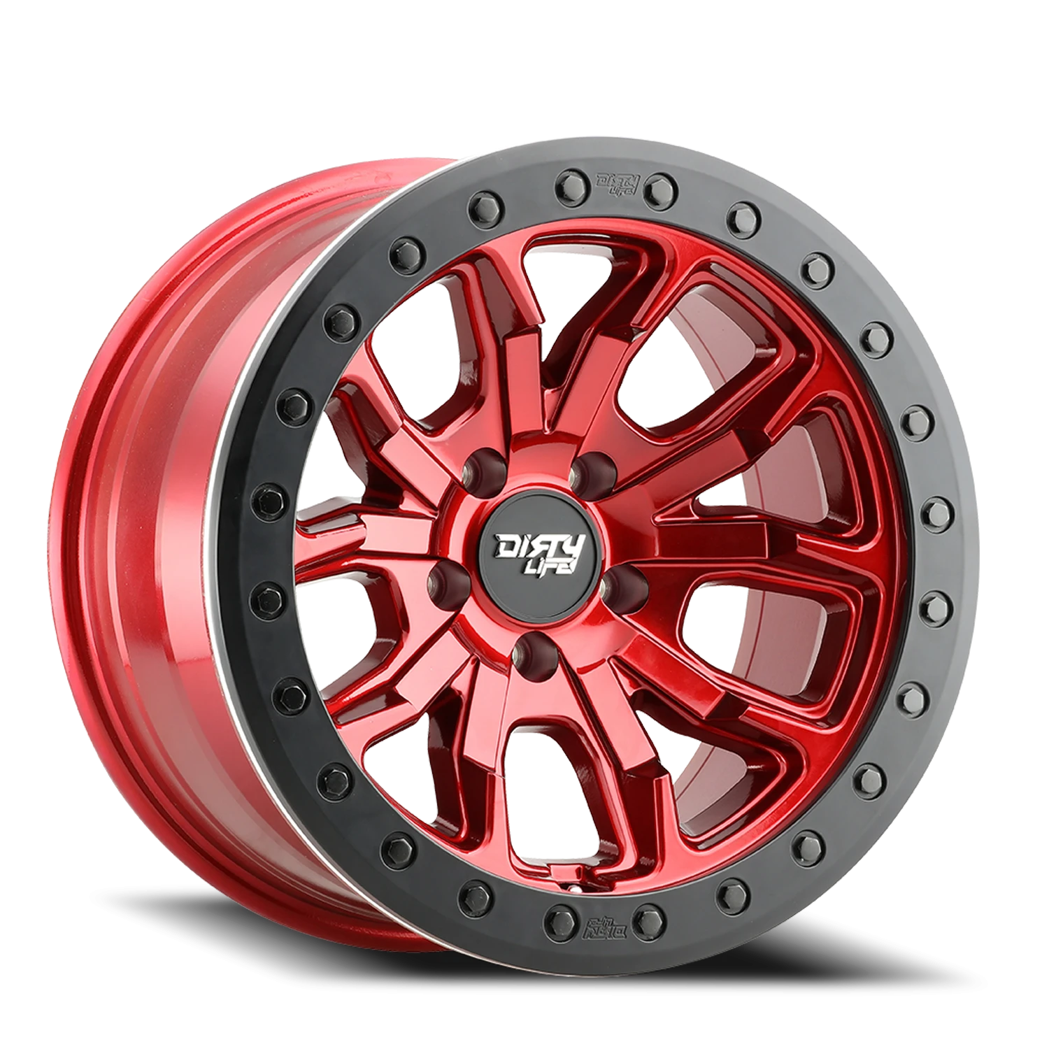 Dirty Life Race Wheels DT-1 9303 17x9 5x127 -12 Crimson Candy Red