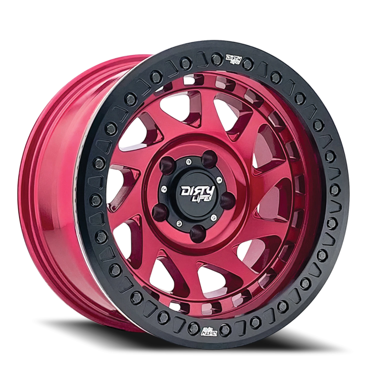 Dirty Life Race Wheels Enigma Race 9313 17x9 6x139.7 -12 Crimson Candy Red