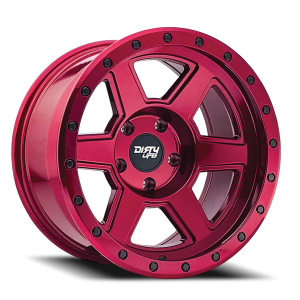 Dirty Life Race Wheels Compound 9315 17x9 6x139.7 -12 Crimson Candy Red