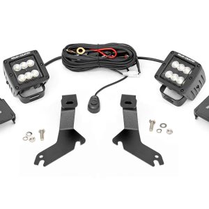 LED Light Kit | Ditch Mount | 2" Black Pair | Flood | Chevy Silverado 1500 (99-06)/Tahoe (00-06)