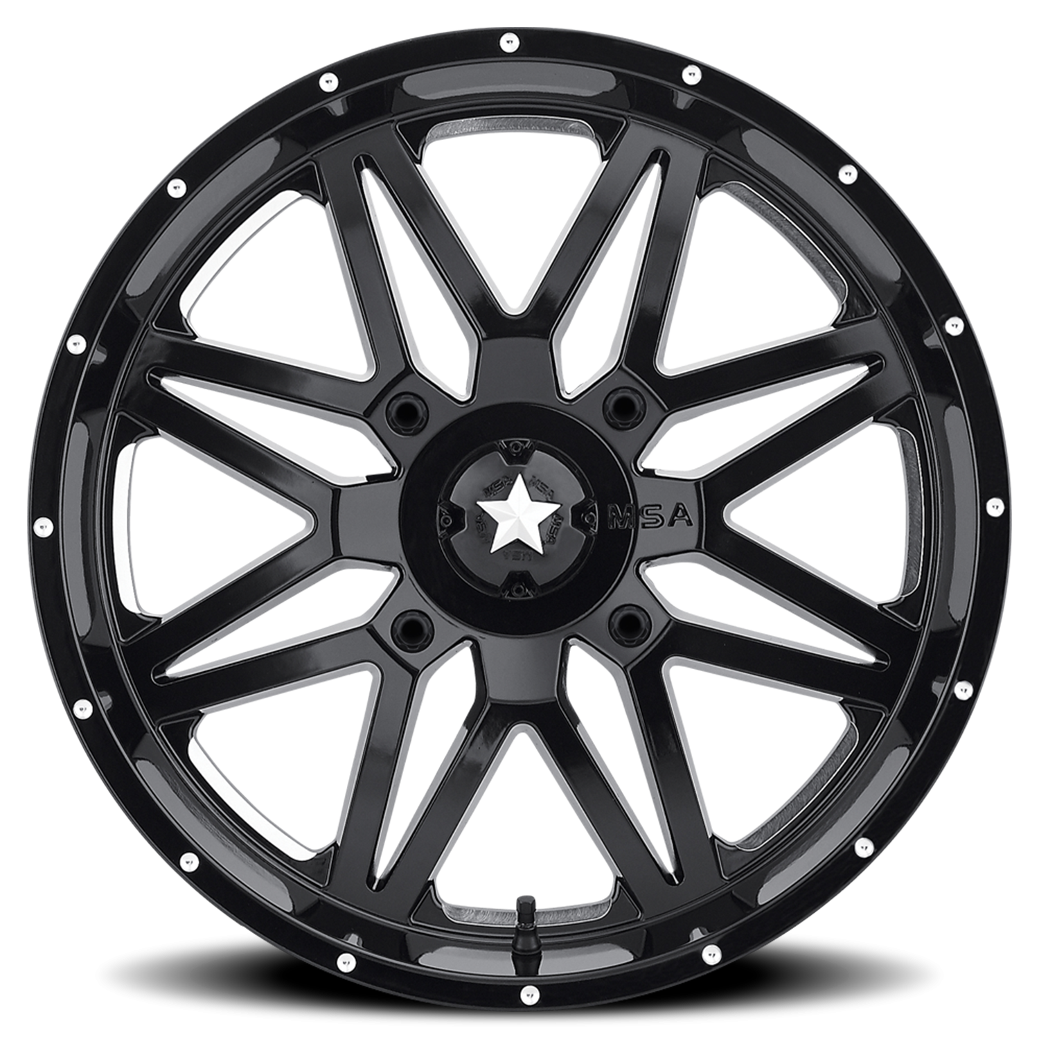 MSA Vibe M26 GB-M 14x7 4x110 Black - Image 2