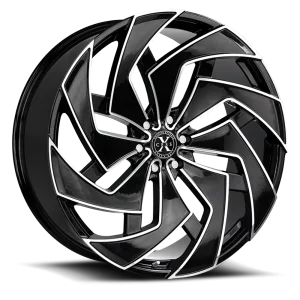 Xcess X04 22x9 5x115 +15 Black