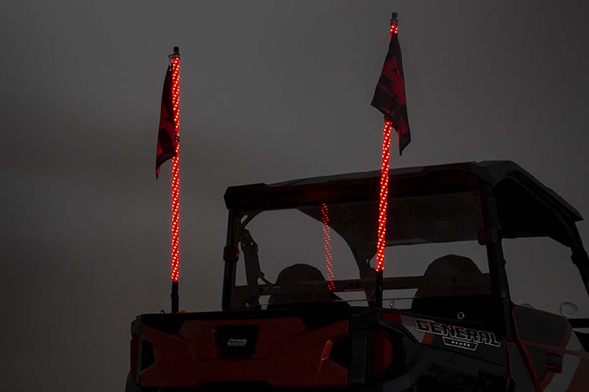 Rough Country Multi-Color LED Whip 4β² Long Pair