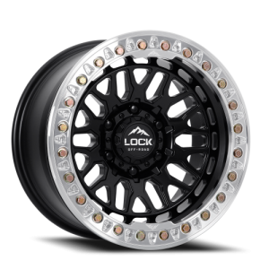 Lock Offroad Invader Beadlock 17x9 6x139.7 +12 Matte Black / Machined Ring