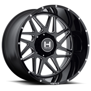 Hostile Sprocket H108 GB-M 20x9 8x165.1 +0 Gloss Black / Milled