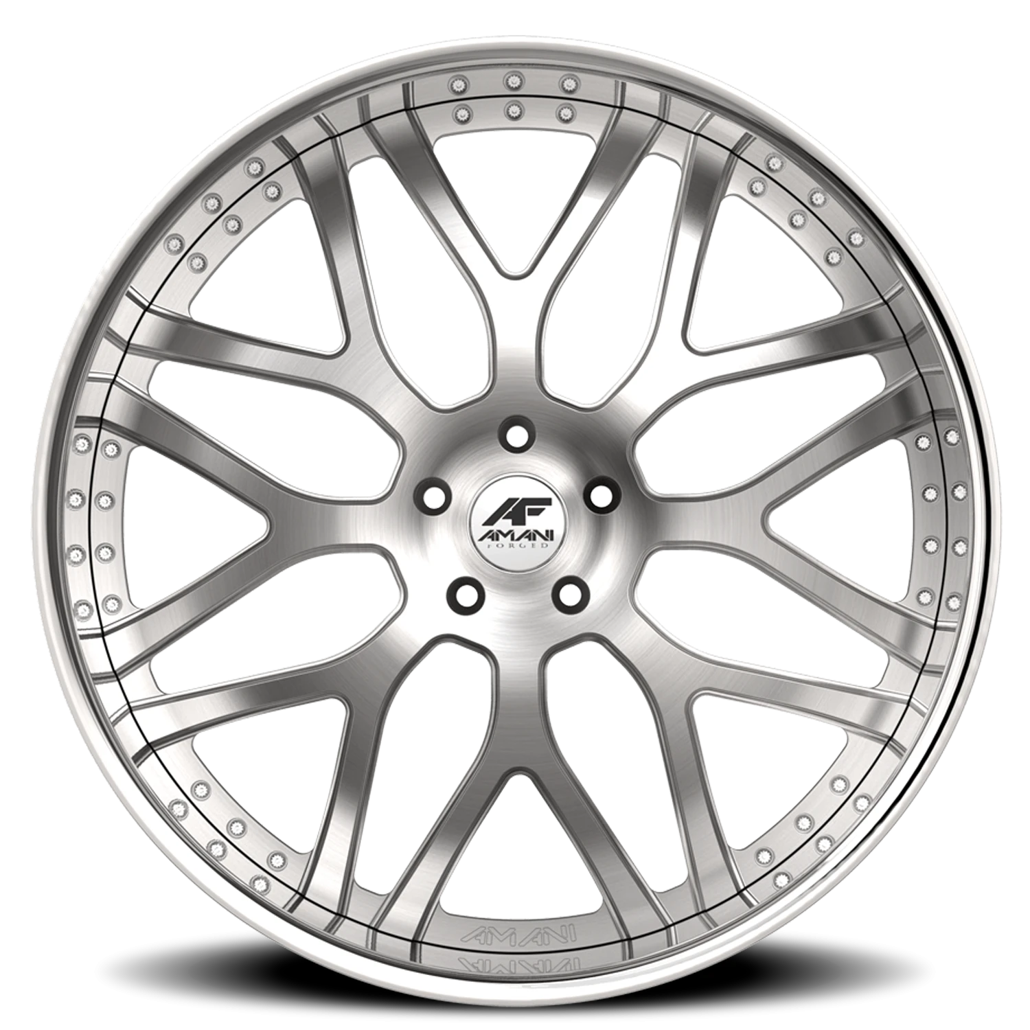 Amani Forged Allora Original B 24x9 +15 5x115 Brushed Silver - Image 2