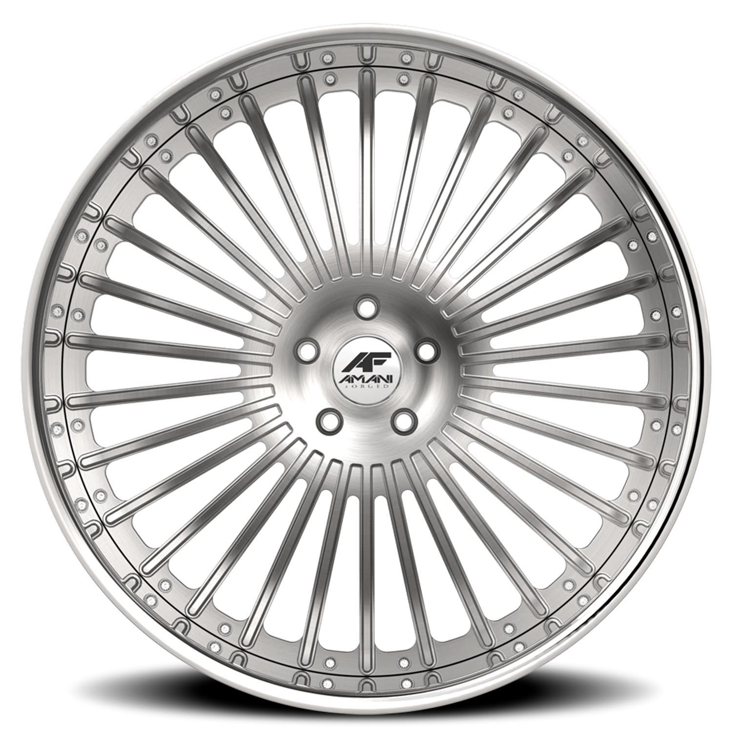Amani Forged R.E.A.L. Original B 22x9 +32 5x112 Brushed Silver - Image 2