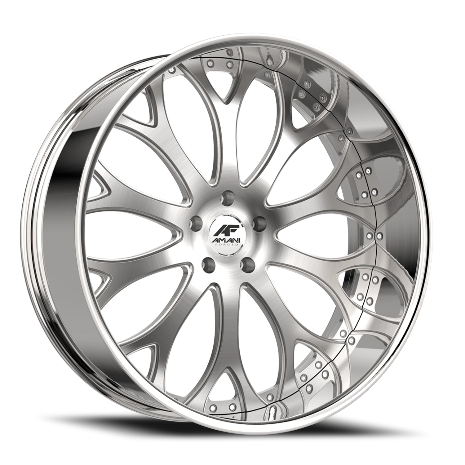 Amani Forged Tango Original B 24x9 +15 5x115 Brushed Silver