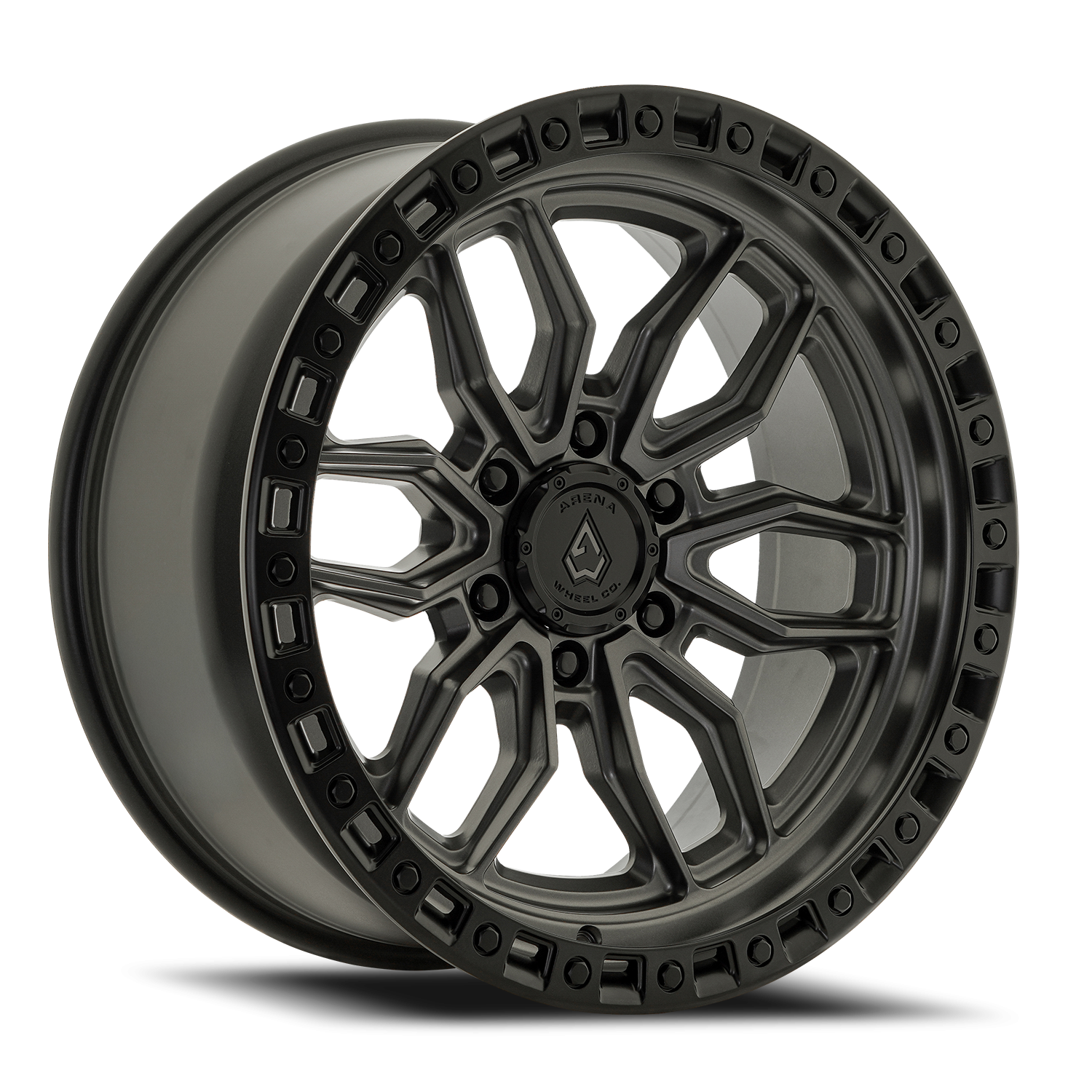 Arena Hustle A109 GBL 20x9 +0 6x135 Satin Gunmetal / Satin Black Lip