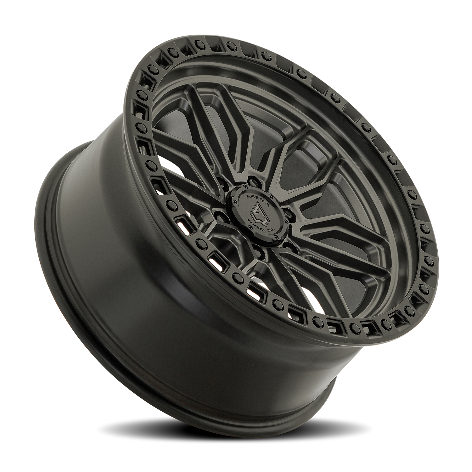 Arena Hustle A109 GBL 20x9 +0 6x135 Satin Gunmetal / Satin Black Lip - Image 2