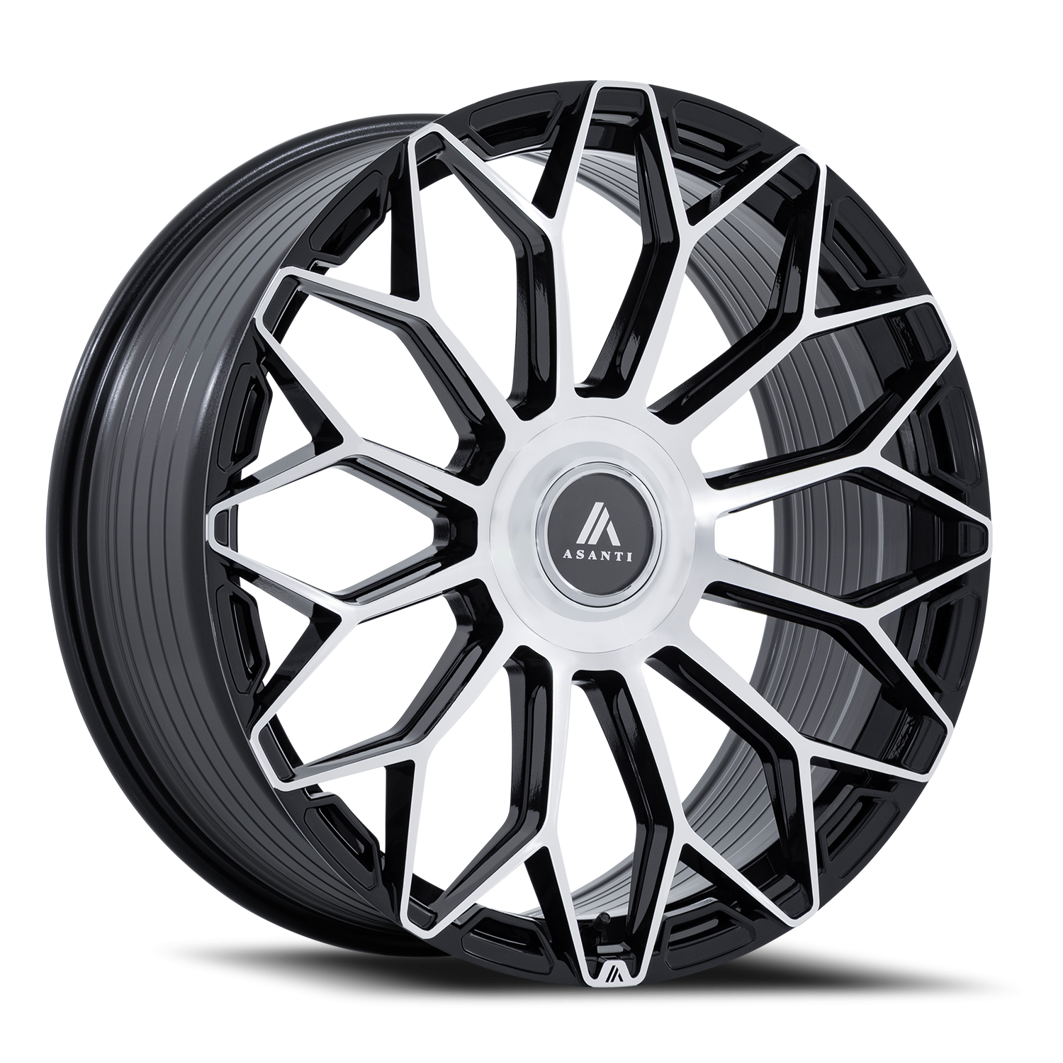 Asanti Black Label Envoy AB051BD 24x10 +30 6x135 Gloss Black / Machined Face