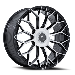 Asanti Black Label Envoy AB051BD 22x10 +30 6x135 Gloss Black / Machined Face