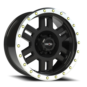 Vision 398 18x9 6x135 +18 Gloss Black / Machined Lip