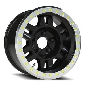 Vision 398 17x8.5 5x127 -15 Gloss Black / Machined Ring