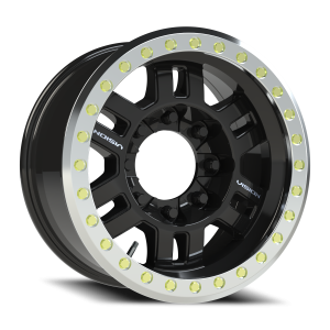 Vision 398 17x8.5 8x165.1 -15 Gloss Black / Machined Ring