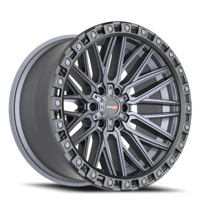 Vortek Offroad VRT-608 MTB 17x9 +12 6x135 Matte Titanium / Black Bead Ring