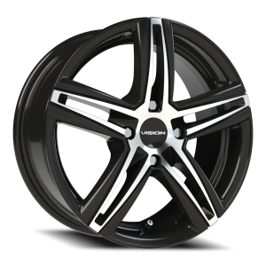 Vision 640 15x6.5 4x100 +38 Gloss Black / Machined Face