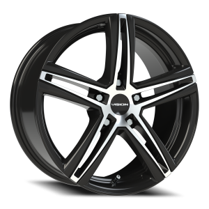 Vision 640 17x7.5 5x100 +40 Gloss Black / Machined Face