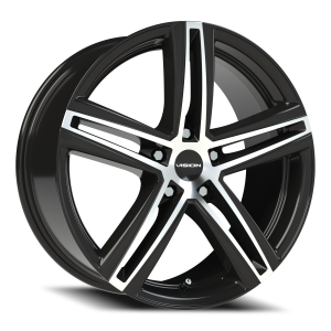 Vision 640 18x8 5x112 +40 Gloss Black / Machined Face