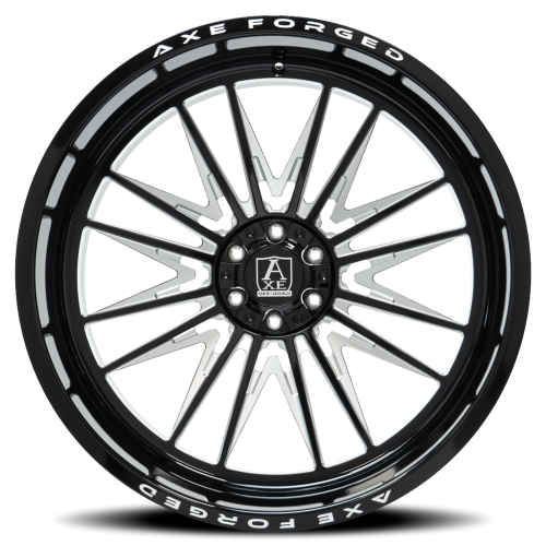 Axe AF12 26x14 6x135/6x139.7 -76 Gloss Black / Milled - Image 2