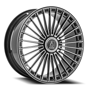 Axe FF4-Forged 24x10 5x108 +30 Black / Polished Face