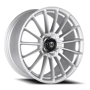 Curva Concepts CFF75 20x8.5 5x112 +32 Silver / Machined Face-Satin Lacquer