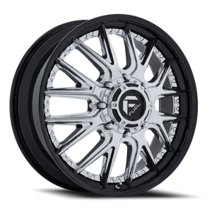 Fuel Catalyst Dually D407 22x8.25 +105 8x200 Chrome / Gloss Black Lip