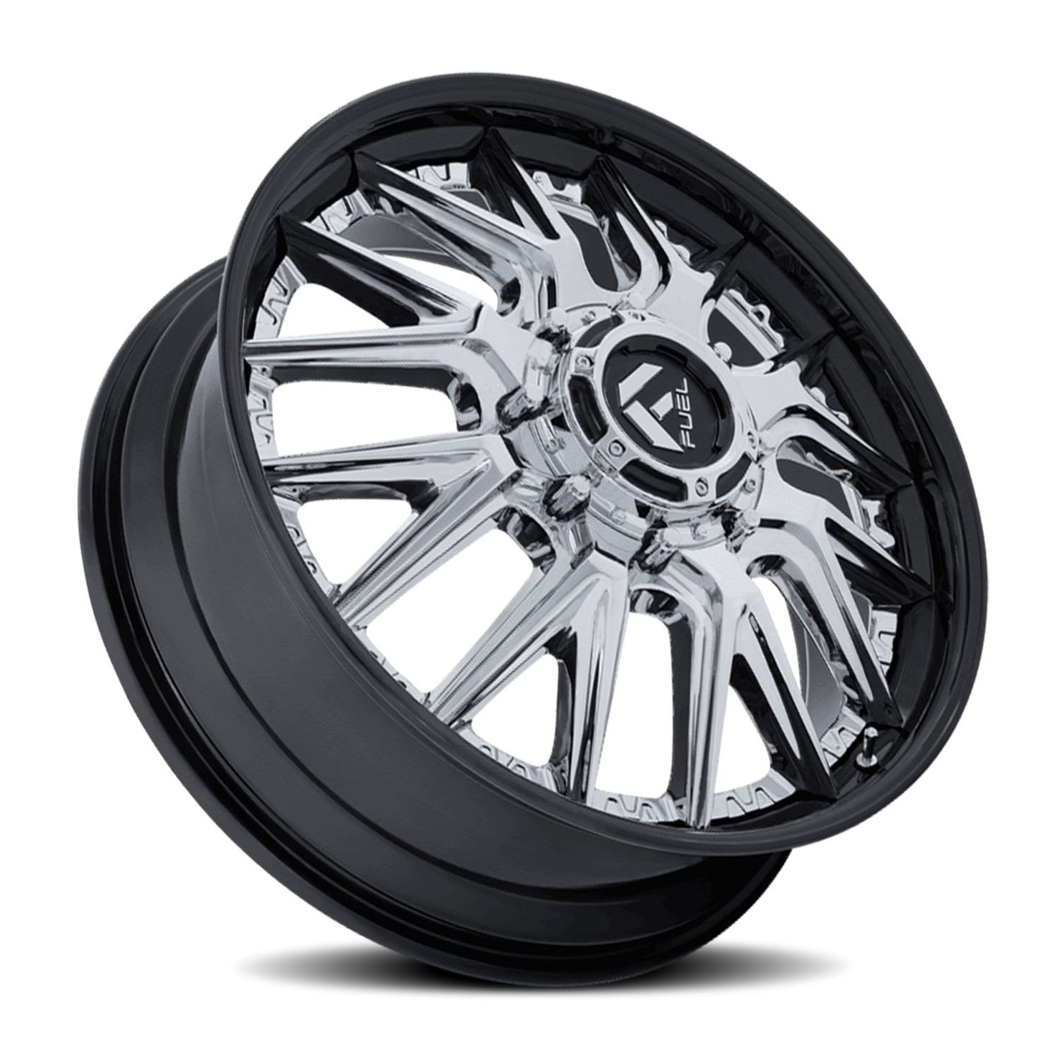 Fuel Catalyst Dually D407 22x8.25 +105 8x210 Chrome / Gloss Black Lip - Image 2