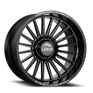 Lock Offroad Invasion GBM 22x10 +-18 8x180 Gloss Black / Milling
