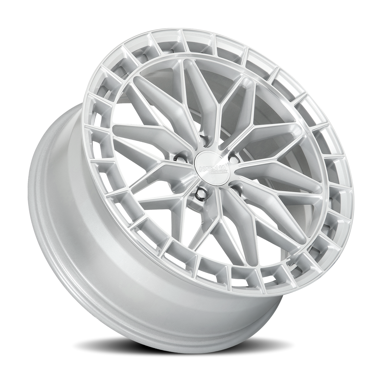 Katana KR12 GSF 20x8.5 +40 5x112 Gloss Silver / Machined Face - Image 2