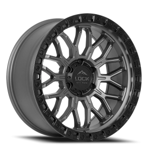 Lock Offroad Combat 17x9 6x135 +12 Matte Grey / Matte Black Ring