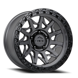 Lock Offroad Lunatic 17x9 5x127 -12 Matte Grey / Matte Black Ring