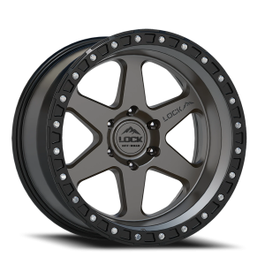 Lock Offroad Olympus 20x10 6x139.7 -24 Matte Grey / Matte Black Ring