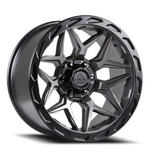 Lock Offroad Matrix MG 17x9 +0 6x135 Matte Grey / Matte Black Ring